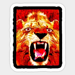 Lion very dangerous Sticker